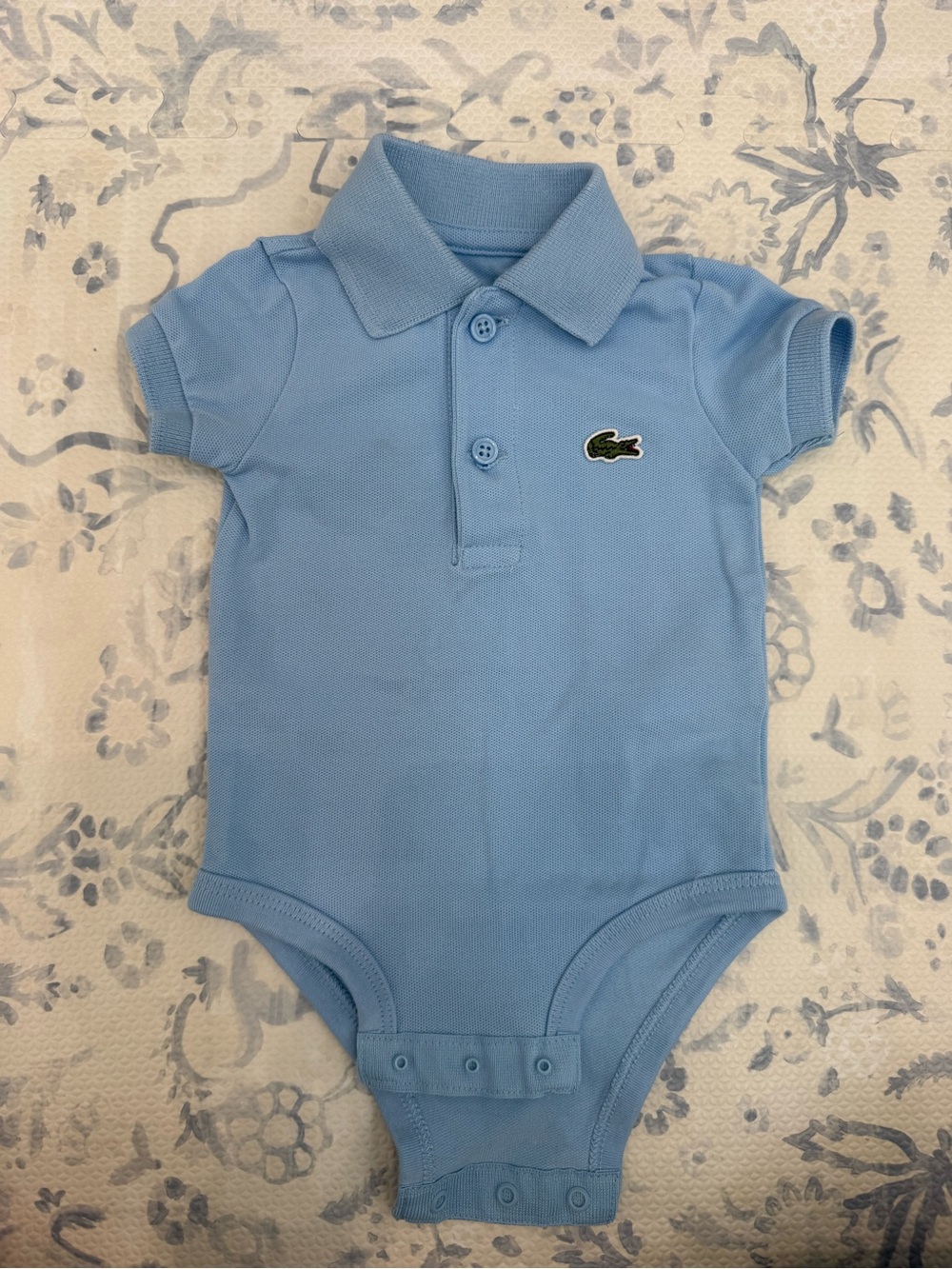 Lacoste Light Blue Baby Polo Onesie